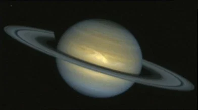 Imagen de una tormenta en Saturno
