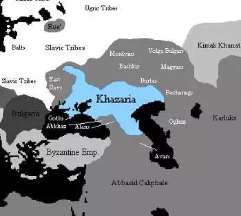 El imperio jázaro se extendió entre el mar Negro y el mar Caspio