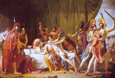 Viriato es asesinado por los tres traidores lusitanos