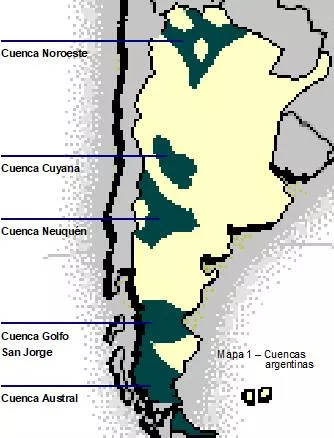Yacimientos de gas natural en Argentina