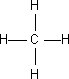Fórmula desarrollada de la molécula de metano