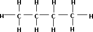 Fórmula desarrollada de la molécula de n-butano