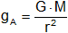 Fórmula de la aceleración gravitatoria