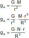 Cálculo de la aceleración gravitatoria