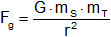 Cálculo de la fuerza gravitatoria