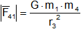 Cálculo de la fuerza gravitatoria