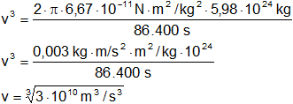 Cálculo de velocidad orbital