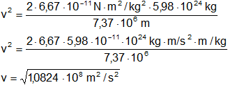 Cálculo de velocidad orbital