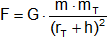 Fórmula de la fuerza gravitatoria