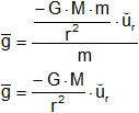 Fórmula de la fuerza gravitatoria
