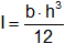 Fórmula del momento de inercia de una sección rectangular