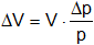 Fórmula de la variación de volumen