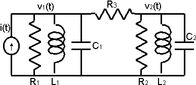 Circuito eléctrico con capacitor, resistencia e inductancia