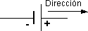 Representación de una fuente de corriente contínua