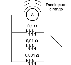 Diagrama de un circuito para medir corriente