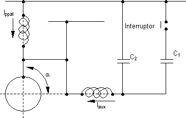 Circuito básico del arranque con capacitor permanente de un motor monofásico
