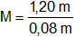 Cálculo de la multiplicación de la palanca