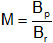 Cálculo de la relación de multiplicación de la palanca