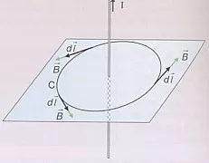 Diagrama de la circulación del campo magnético