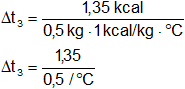 Cálculo de la variación de la temperatura