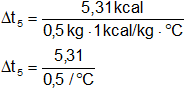 Cálculo de la variación de la temperatura