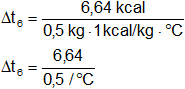 Cálculo de la variación de la temperatura