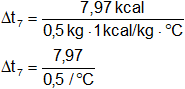 Cálculo de la variación de la temperatura