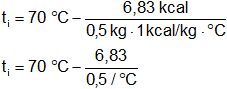 Cálculo de la temperatura inicial