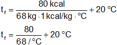Cálculo de la temperatura final