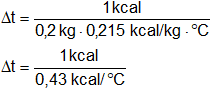 Cálculo de la variación de la temperatura