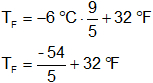 Cálculo de conversión de grados centígrados a Fahrenheit