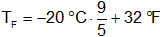 Cálculo de conversión de grados centígrados a Fahrenheit