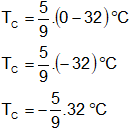 Conversión de grados Fahrenheit a centígrados