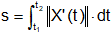 Fórmula de la integral de la longitud de la curva dada en forma paramétrica