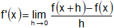 Cálculo de derivadas por definición