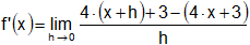 Cálculo de derivadas por definición