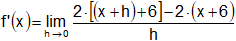 Cálculo de derivadas por definición