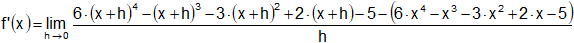 Cálculo de derivadas por definición