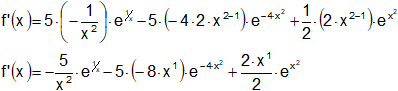 Cálculo de derivadas de funciones exponenciales
