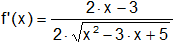 Cálculo de derivadas