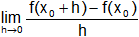 Derivada de una función en un punto