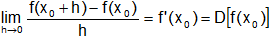 Derivada de una función en un punto