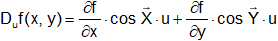 Cálculo de las derivadas direccionales