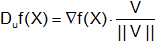Cálculo de las derivadas direccionales