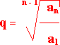 Fórmula de formación de una progresión geométrica
