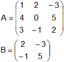 Cálculo de matrices cuadradas