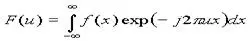 Ecuación de la transformación de Fourier