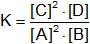 Ecuación de la constante de equilibrio