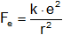 Fórmula de la fuerza electrostática del electrón