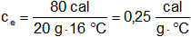 Cálculo del calor específico